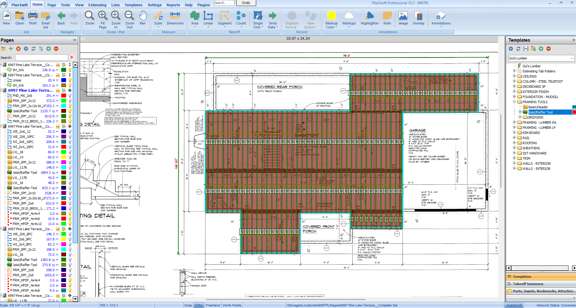 PLANSWIFT ESTIMATING TOOL